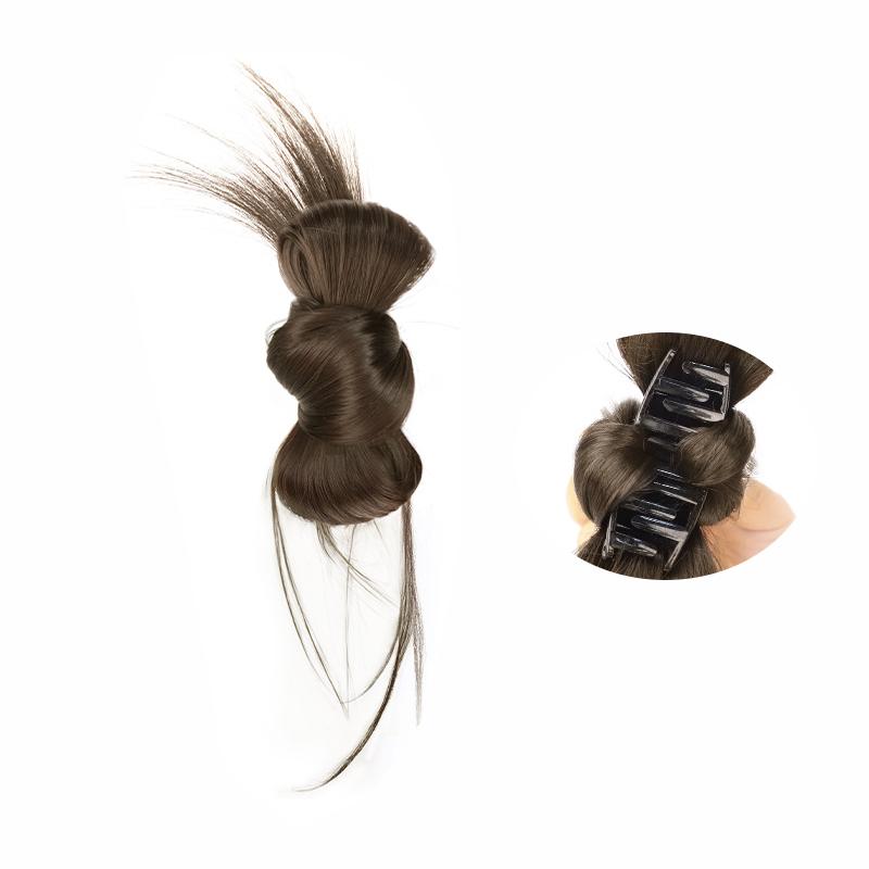 Bun hair clip wig hair accessory low bun bow flower bun hair bun hair tool fluffing hair extension